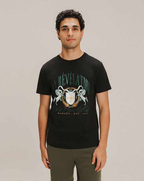 Playera Negra Con Estampado